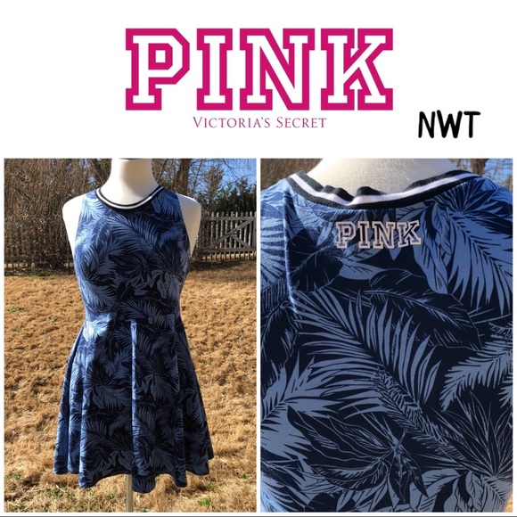 PINK Victoria's Secret Dresses & Skirts - PINK Victoria’s Secret Blue Skater Dress NWT